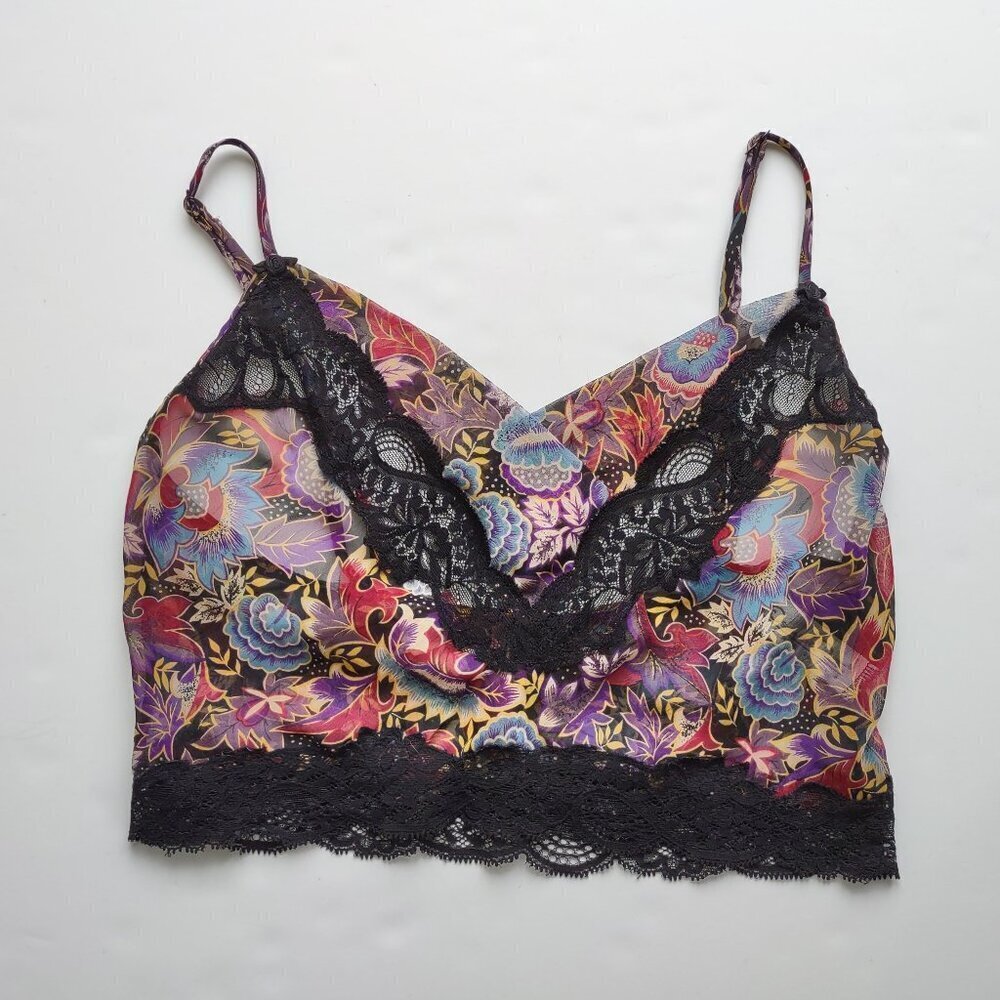 Vintage Oscar de la Renta Floral Lace Cami Top Indie Whimsigoth Feminine Size 32 - Picture 6 of 9